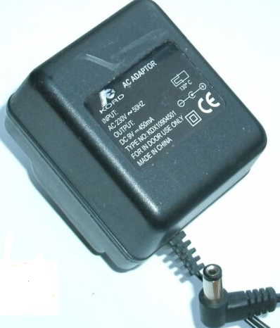 NEW DC9V 450mA KORD KDX10904501 AC ADAPTER