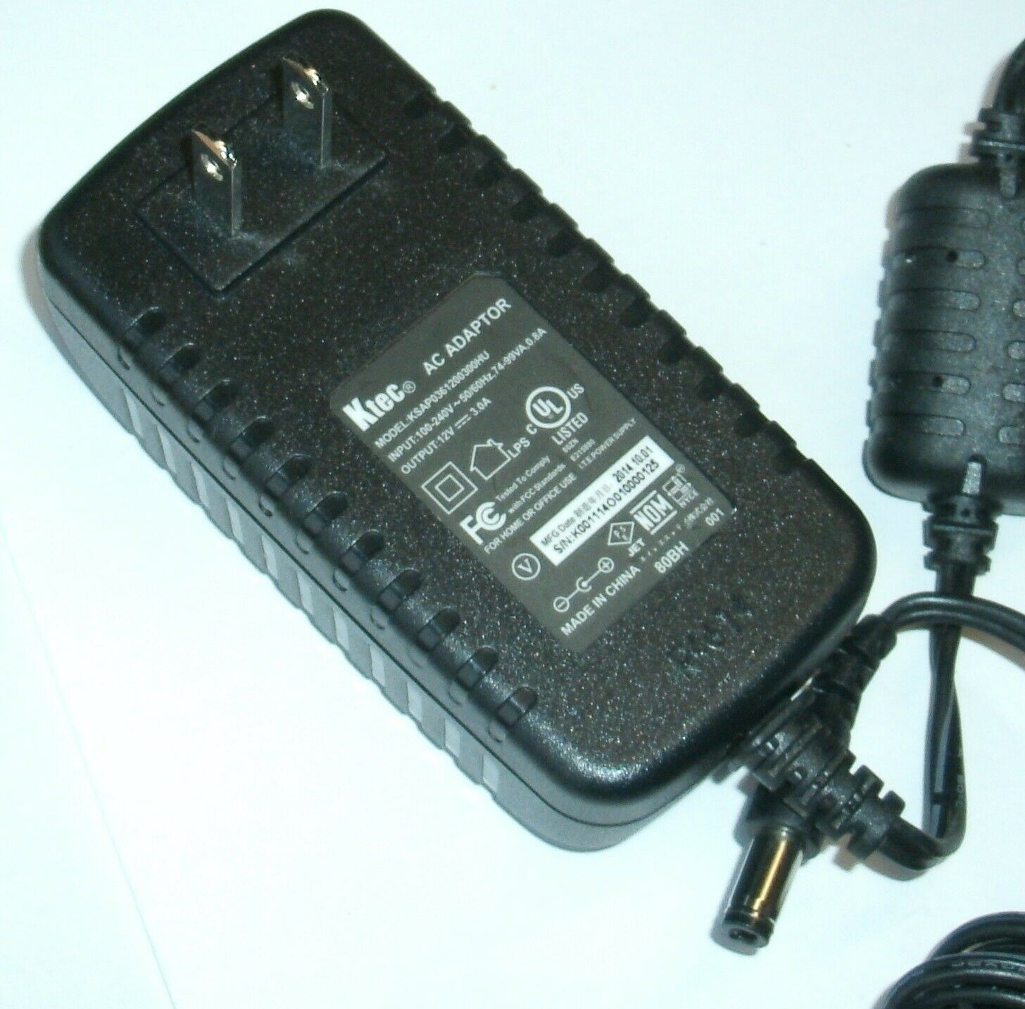 NEW 12V 3A KTEC KSAP0361200300HU AC ADAPTER