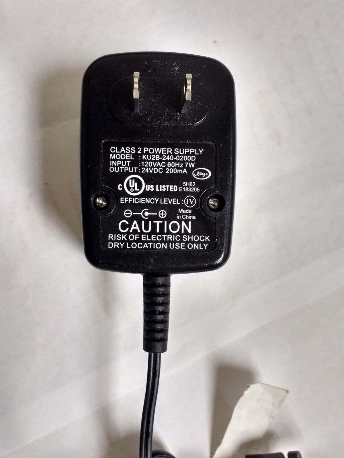 New DC24V 200mA Shark Euro KU2B-240-0200D Class 2 Power Supply AC Adapter Charger For SV780 Pet Perfect II SV7