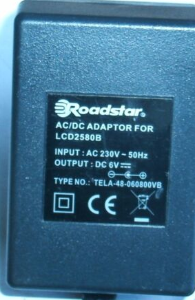 NEW DC6V ROADSTAR AC LCD2580B UK PLUG AC Adapter