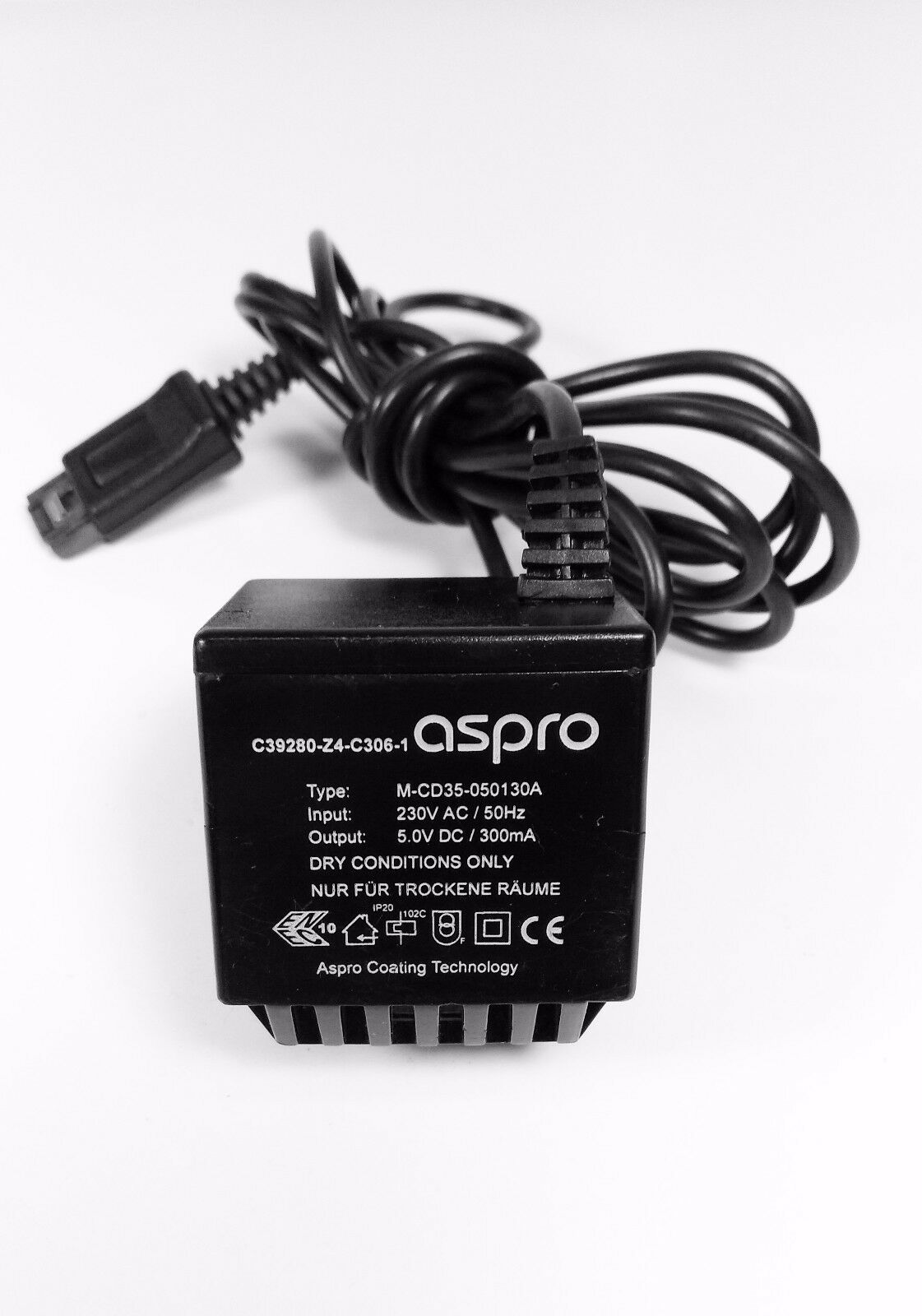 NEW 5V 300mA Aspro C39280-Z4-C306-1 M-CD35-050130A AC/DC Adapter