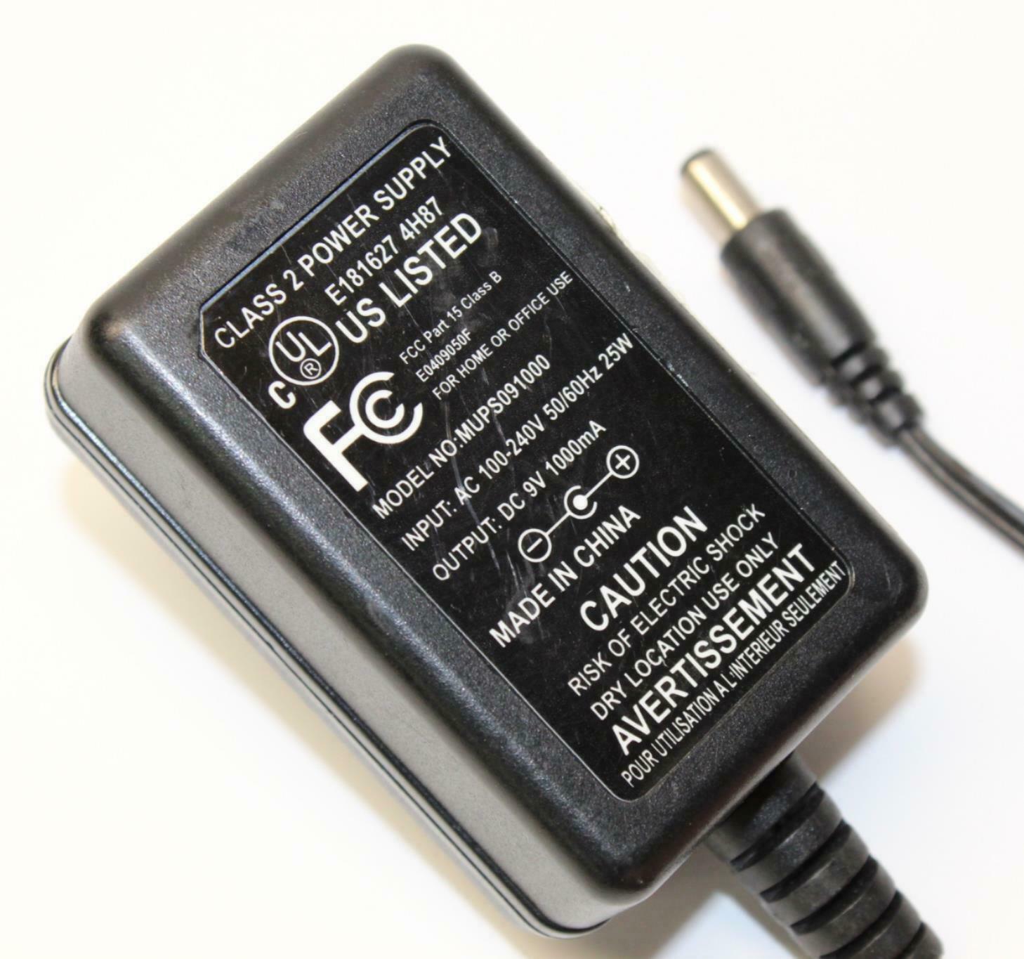 New 9V 1A MUPS091000 Class 2 Transformer Power Supply Ac Adapter