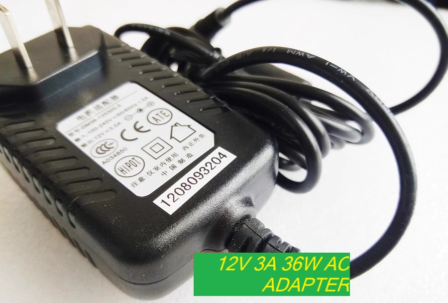 *Brand NEW*GVE GM36-120300-5 12V 3A 36W AC ADAPTER Power Supply - Click Image to Close