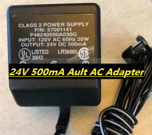 *Brand NEW*Ault Inc. P48240500A030G 57001141 24V 500mA AC Adapter
