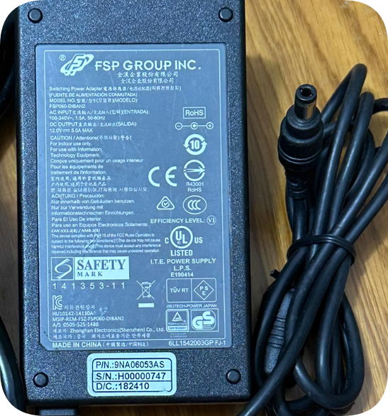 *Brand NEW*Original FSP 12V 5A power adapter FSP060-DBAE1/DIBAN2 charger 12V60W transformer