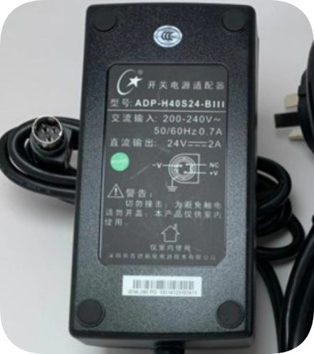 *Brand NEW*Label Printer Nova 24V 2A Three-pin Switching Power Adapter ADP-H40S24-B111 Transformer Cable