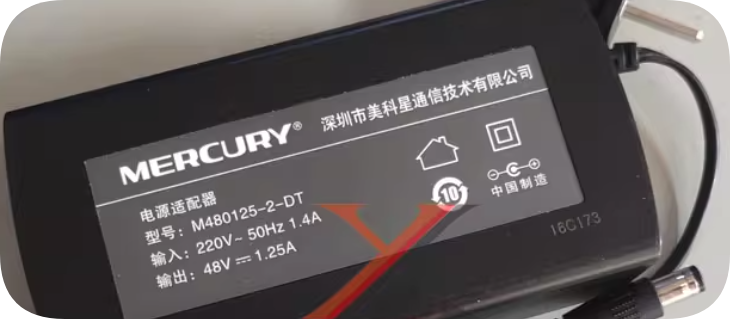 *Brand NEW*MERCURY M480125-2-DT 48V 1.25A Power Adapter for Charging Cables Switches and Transformers