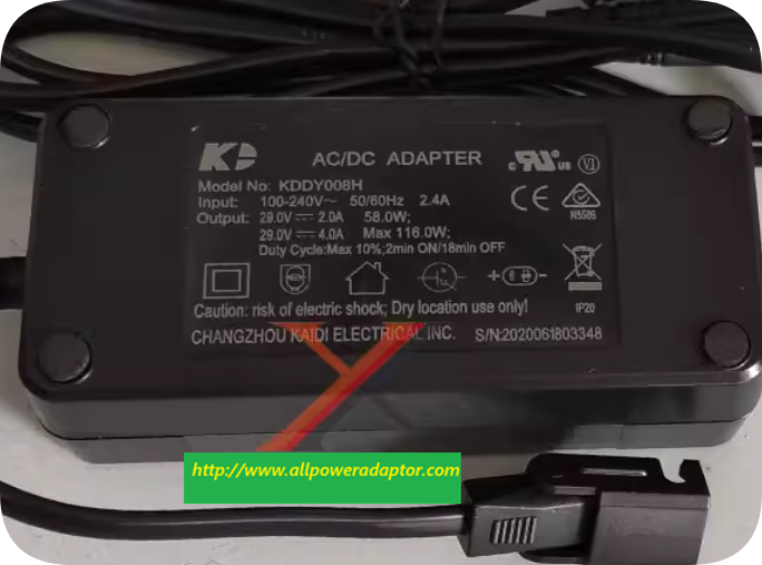 *Brand NEW*29V 2A 29V 4A Power Adapter KDDY008H Electric Sofa Chair Bed 58W 116W Charging Cable Transformer