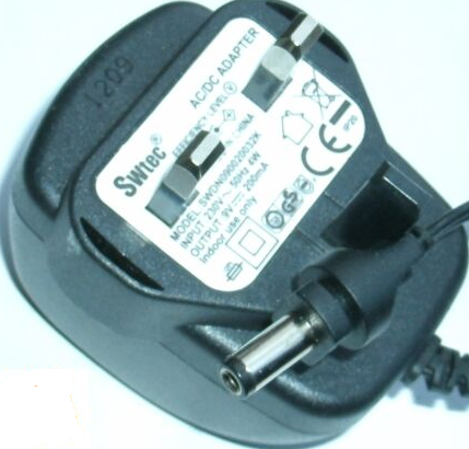 NEW 9V 200mA SWTEC SWDN090020032K AC ADAPTER