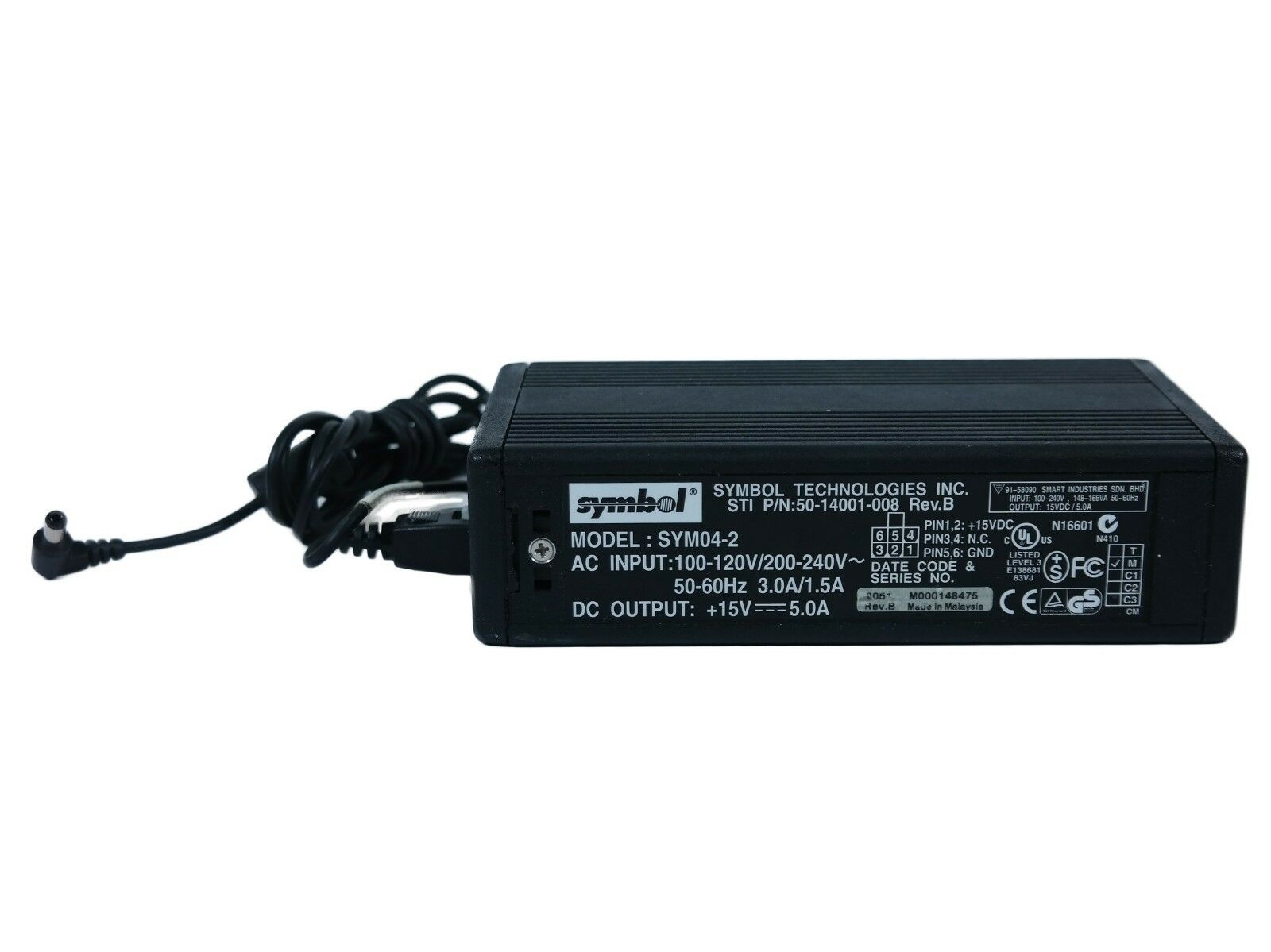 NEW 15V 5A Symbol SYM04-2 50-14001-008 Rev.B AC Adapter