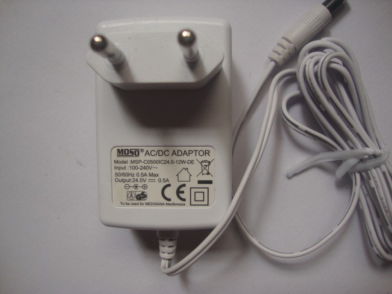 *Brand NEW* MOSO MSP-C0500IC24.0-12W-DE 24.0V 0.5A AC DC Adapter POWER Supply