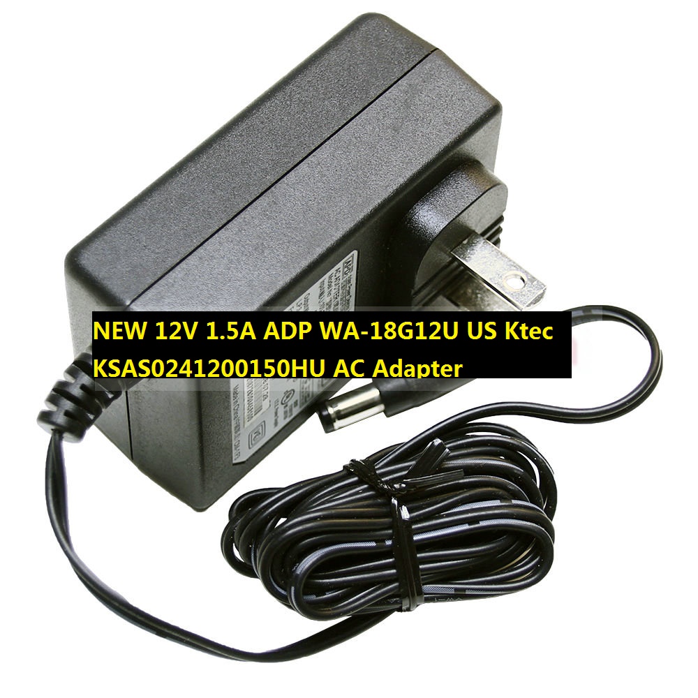 *Brand NEW* ADP WA-18G12U US Ktec KSAS0241200150HU 12V 1.5A AC Adapter - Click Image to Close