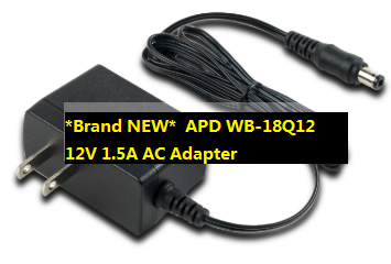 *Brand NEW* APD WB-18Q12 12V 1.5A AC Adapter