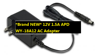 *Brand NEW* 12V 1.5A AC Adapter APD WY-18A12 - Click Image to Close