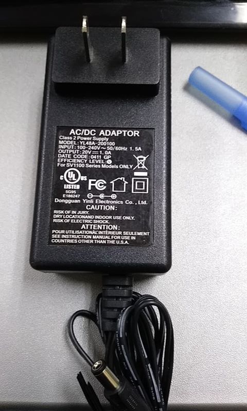 NEW 20V 1A YL48A-200100 SV1100 Power Supply AC Adapter Charger
