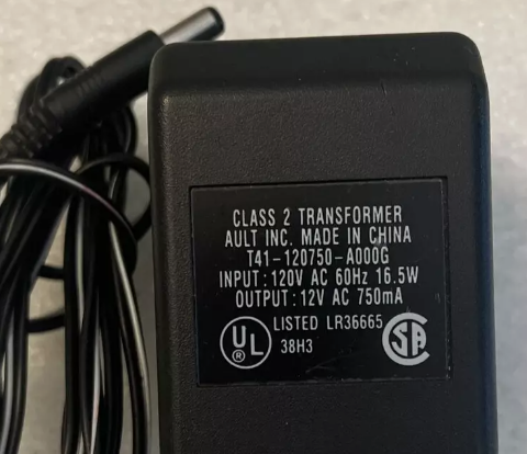 *Brand NEW*Ault Inc 12VAC 750ma AC adapter class 2 transformer T41-120750-A000G POWER SUPPLY