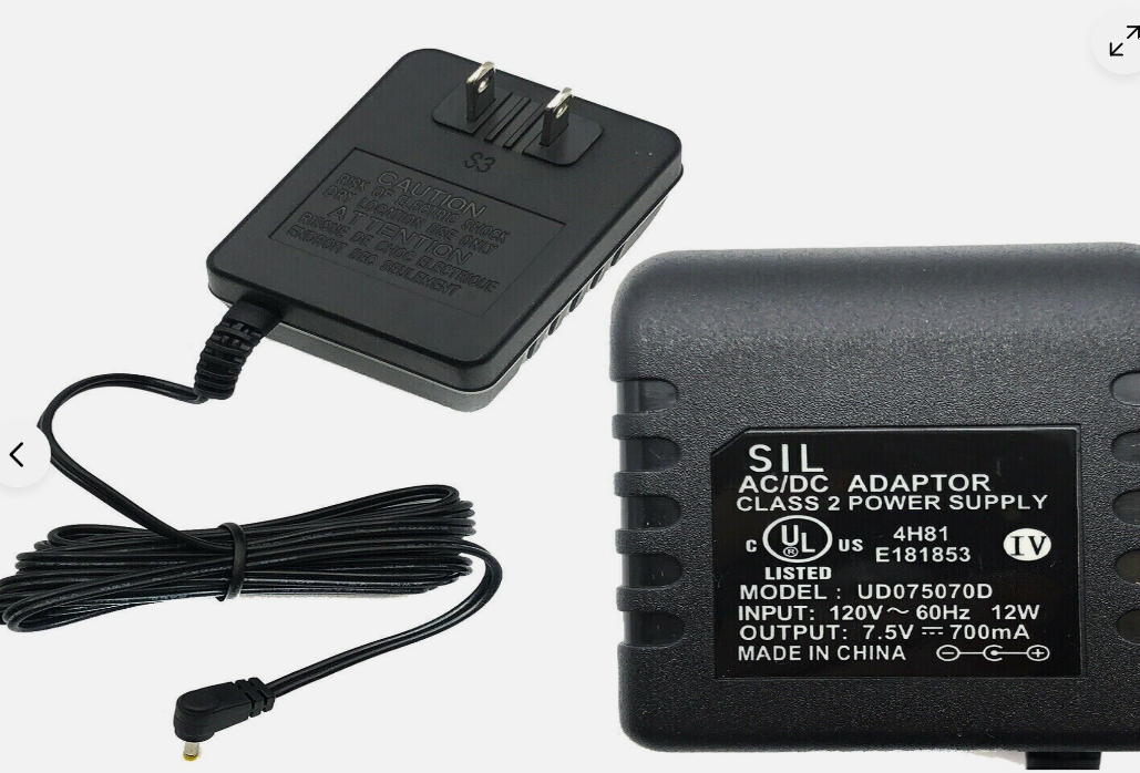 *Brand NEW*SIL UD075070D 7.5V 700mA AC/DC Adapter Power Supply