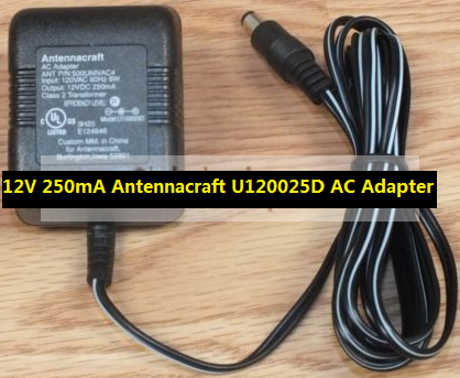 *Brand NEW* 12V 250mA AC Adapter Antennacraft U120025D