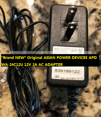 *Brand NEW* Original ASIAN POWER DEVICES APD WA-24C12U 12V 2A AC ADAPTER