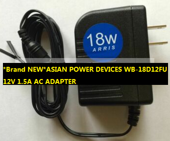 *Brand NEW*ASIAN POWER DEVICES WB-18D12FU 12V 1.5A AC ADAPTER