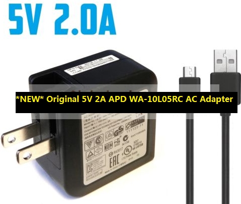 *Brand NEW* Original 5V 2A APD WA-10L05RC AC Adapter