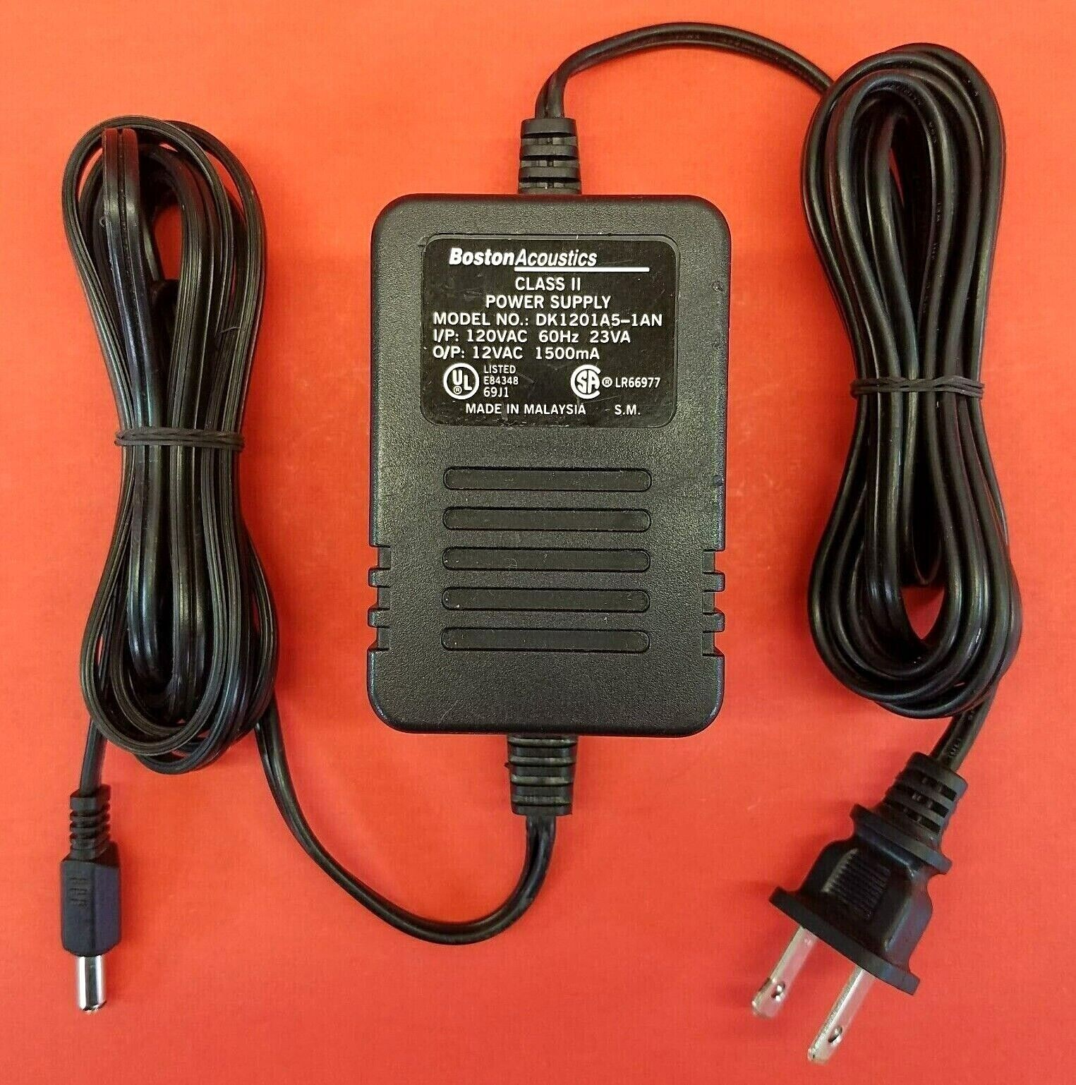 *Brand NEW* BOSTON ACOUSTICS DK1201A5-1AN Power Supply 12V ~ 1500mA OEM AC Adapter Type: Power Supply