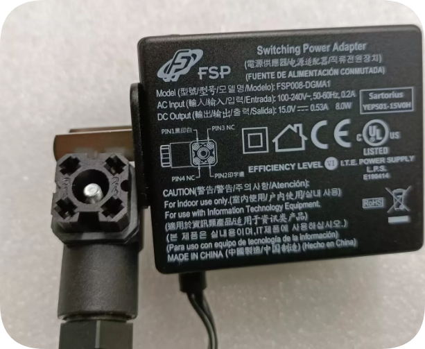 *Brand NEW*Genuine FSP Model FSP008-DGMA1 15V 0.53A Ac Adapter Power Supply