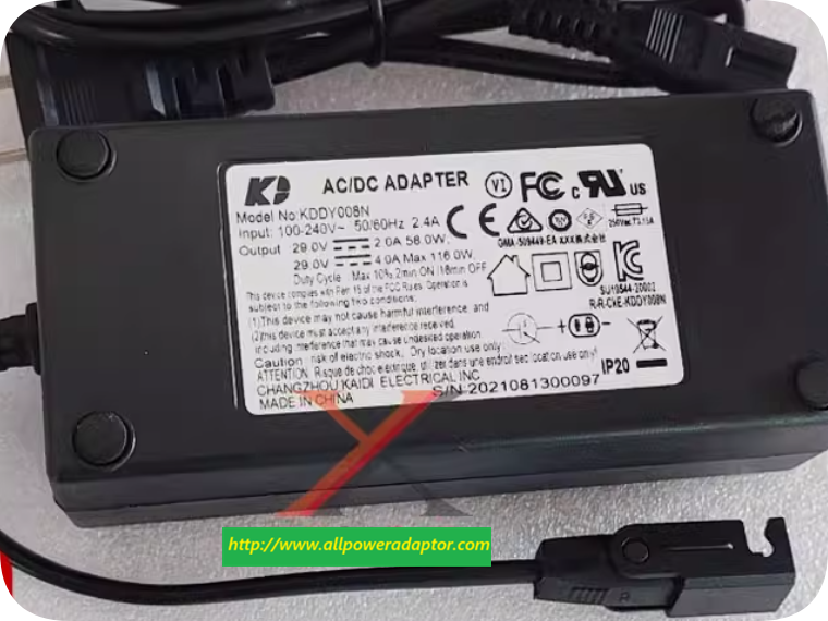*Brand NEW*29V 2A Power Adapter KDDY008N Electric Sofa Chair Bed Charging Cable Transformer