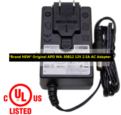 *Brand NEW* Original APD WA-30B12 12V 2.5A AC Adapter