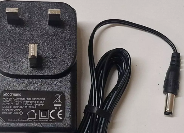 *Brand NEW*GOODMANS 12V 1.5A 1500mA DYS AC Adaptor DYS182-120150-W-3 Power Supply