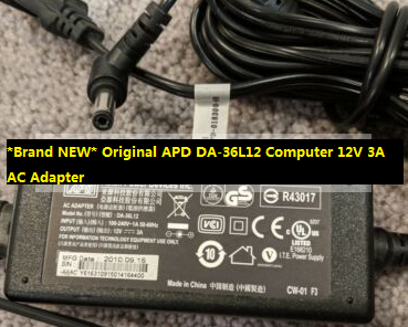 *Brand NEW* Original APD DA-36L12 Computer 12V 3A AC Adapter